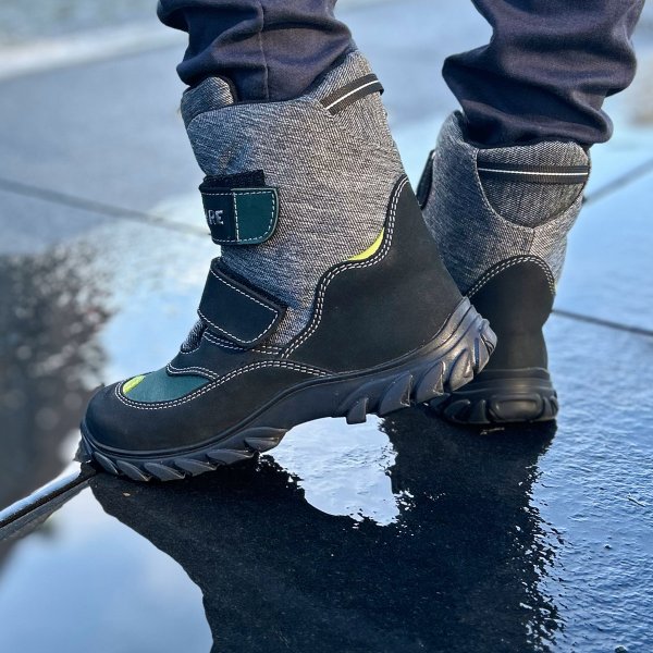 FARE KLASIK POLARIS chlapecké zimní nepromokavé boty černé