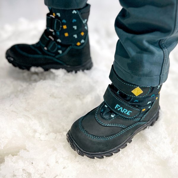 FARE KLASIK POLARIS chlapecké zimní nepromokavé boty černé