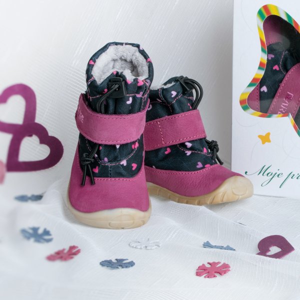 FARE FIRST dětské zimní boty růžové