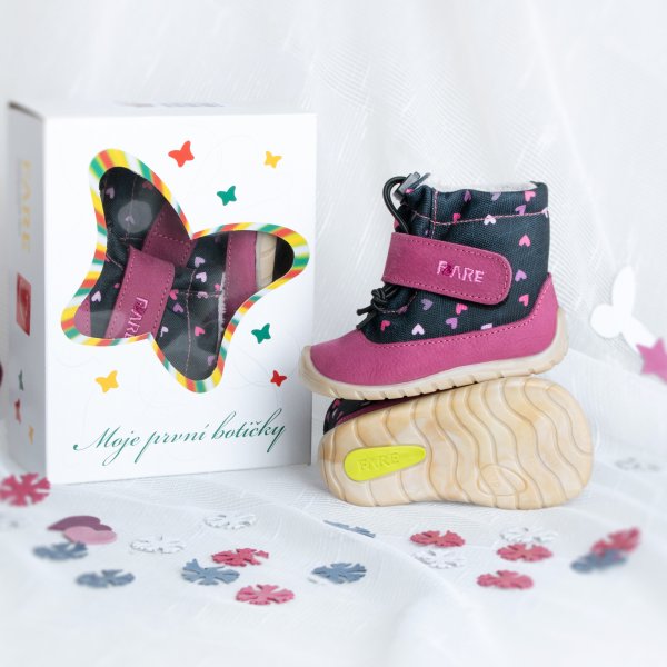 FARE FIRST dětské zimní boty růžové