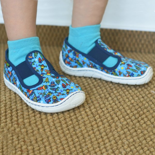 FARE BARE dětské papuče na gumičku modré