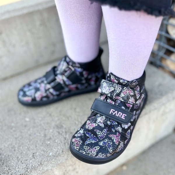 FARE MID-WIDE SUMMITKY dětské celoroční boty motýlci černá