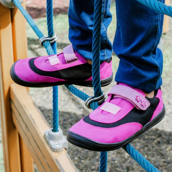 FARE MID-WIDE TRAILERKY dětské celoroční nepromokavé boty fuchsiové