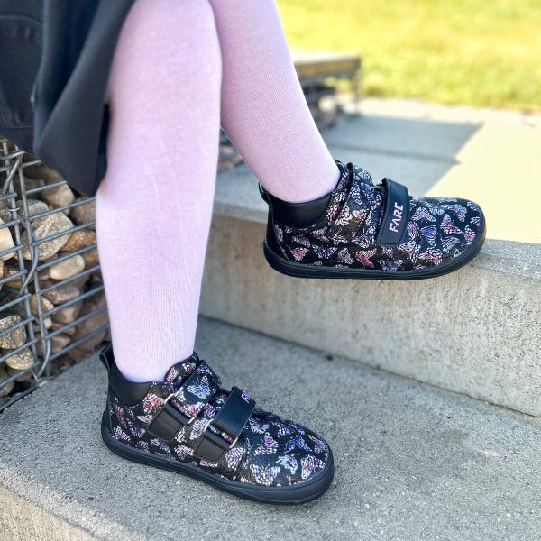 FARE MID-WIDE SUMMITKY dětské celoroční boty motýlci černé