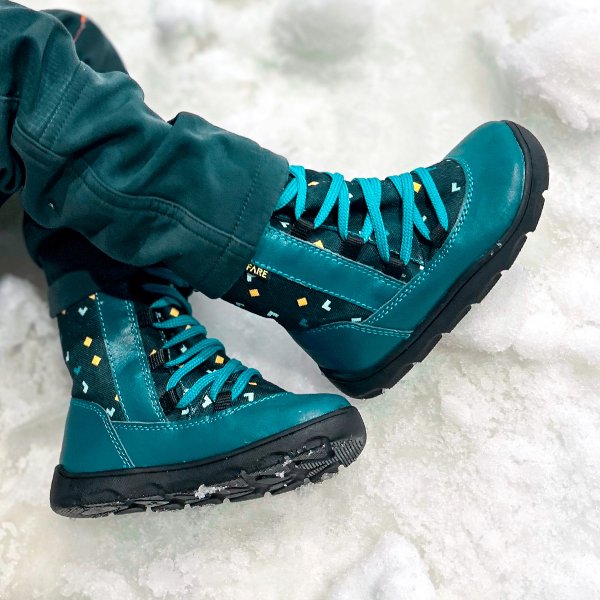 FARE MID-WIDE SNĚHULE dětské zimní nepromokavé boty petrolejové