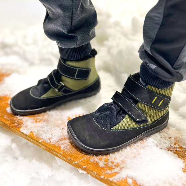 FARE BARE BJORNKY dětské zimní nepromokavé boty zelené