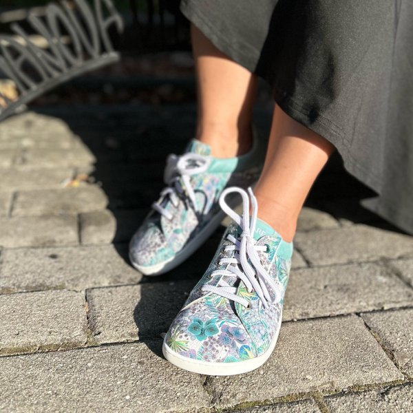 FARE BARE ELEGANT celoroční boty petrolejové květ