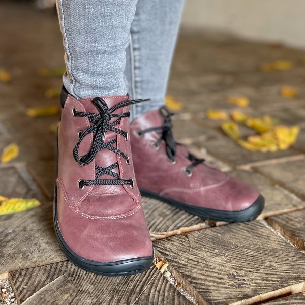 FARE BARE MATEO celoroční boty tmavě vínové