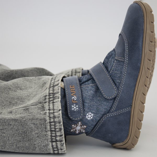 FARE BARE FINKY dětské zimní nepromokavé boty modré