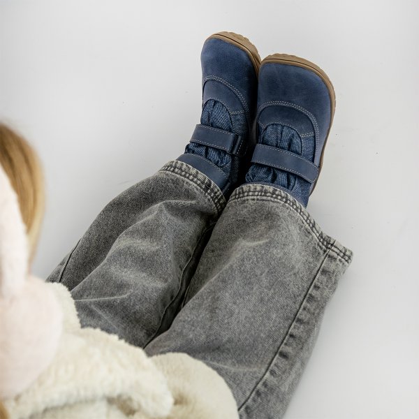 FARE BARE FINKY dětské zimní nepromokavé boty modré