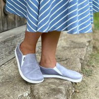 FARE BARE SLIP-ON tenisky dusty blue