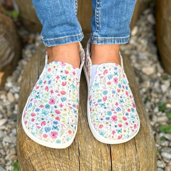 FARE BARE SLIP-ON tenisky flower