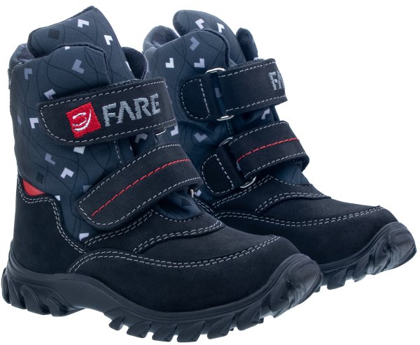 FARE KLASIK POLARIS dětské zimní nepromokavé boty černé