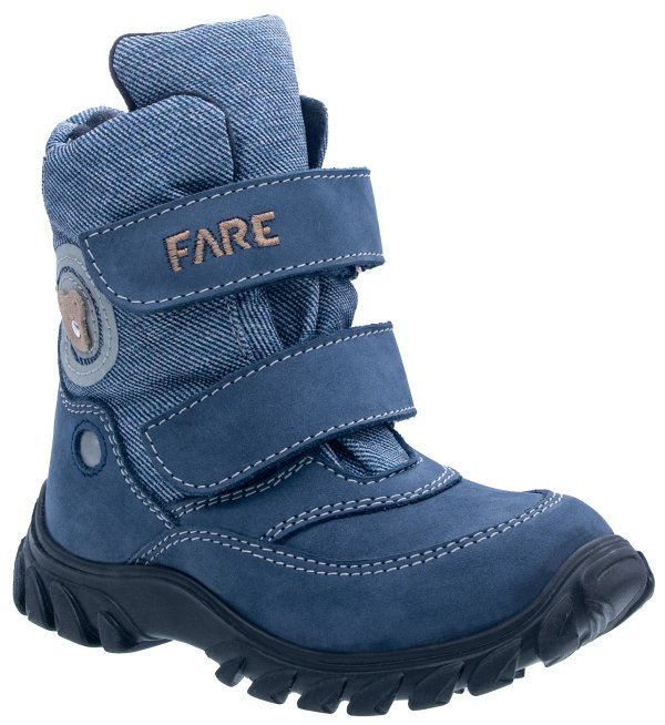 FARE KLASIK POLARIS dětské zimní nepromokavé boty modré