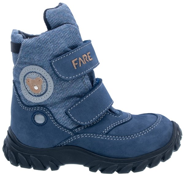 FARE KLASIK POLARIS dětské zimní nepromokavé boty modré