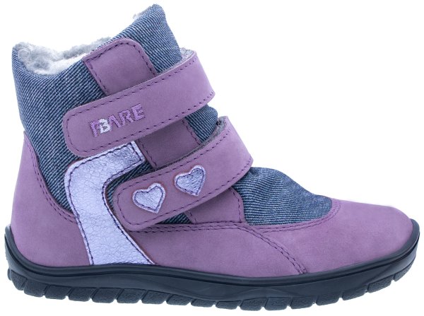 FARE BARE FROSTKY dětské zimní nepromokavé boty lila