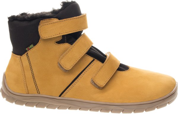 FARE BARE unisex zimní nepromokavé boty okrová
